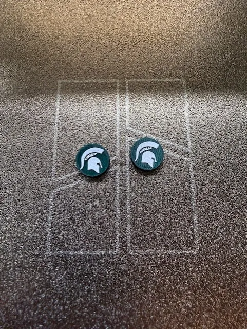 Michigan State University Round Stud Earrings view 2