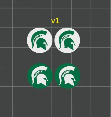 Michigan State University Round Stud Earrings view 3