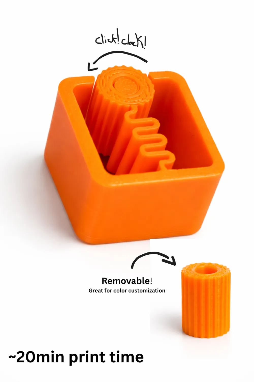 Fidget Clicker Wheel - Low Profile - Free 3D Print Model - MakerWorld