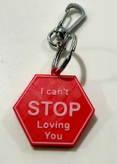I Can't Stop Loving You Keychain