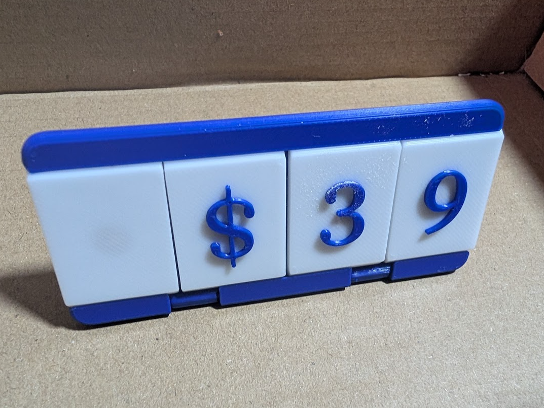 Fold Flat Magnetic Tile Price Display [customize]