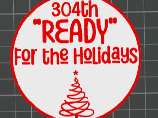304th ESB-E "READY" for the Holidays Ornament