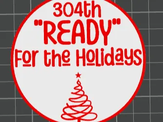 304th ESB-E "READY" for the Holidays Ornament