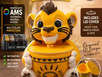 Simba Lion King Snack Container with Lid Cover AMS