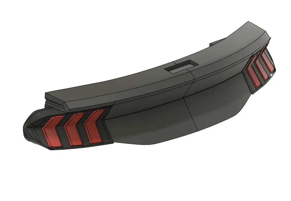 Rear LED lights for 1/10 Mustang Dark Horse RC Car Remixed by Golas