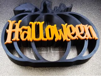 Zucca Halloween scritta arredo 
