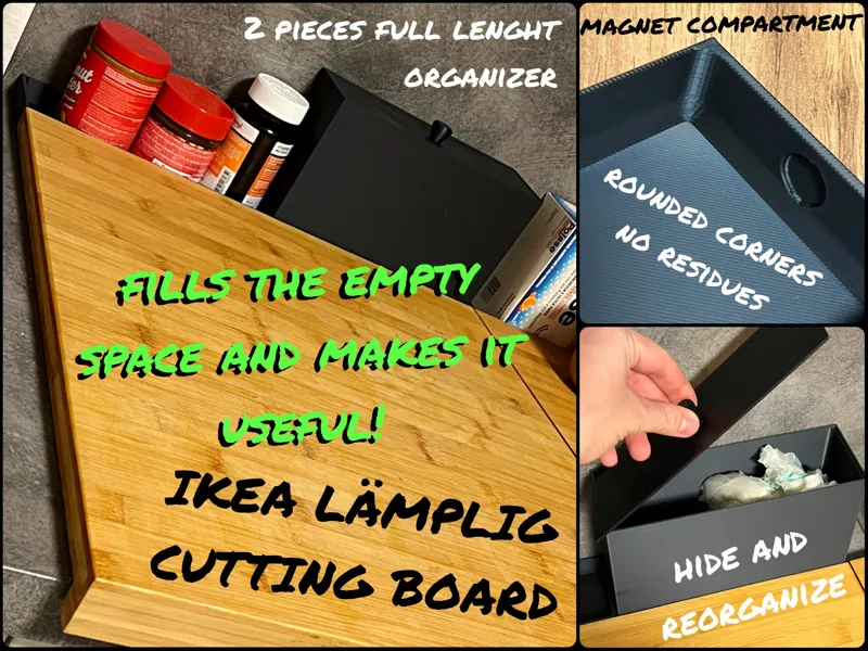 IKEA LÄMPLIG CUTTING BOARD - ORGANIZER / SCRAP BOX