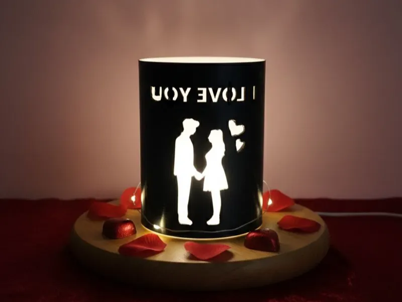 Valentine’s Magic Shadow Lamp