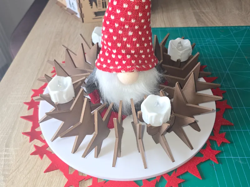 Adventskranz aus Sternen Teil 1 und Teil 2