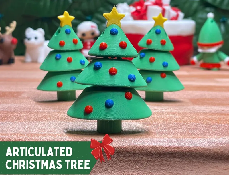 3D Printable Articulated Christmas Tree