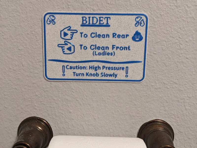 Bidet Bathroom Instructions ( Brondell )