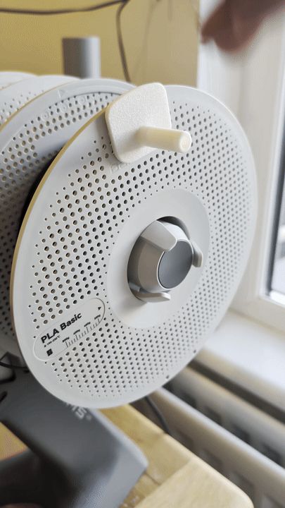 Bambu Spool Handle For Speed Unloading Filament