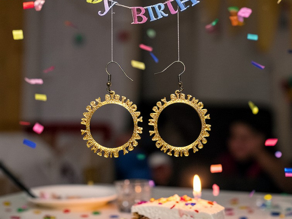 Happy B-day earrings