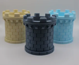 Castle Tower Plant Pot (With Drainage)