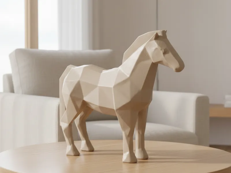 Low Poly Horse Figure - Sculpture