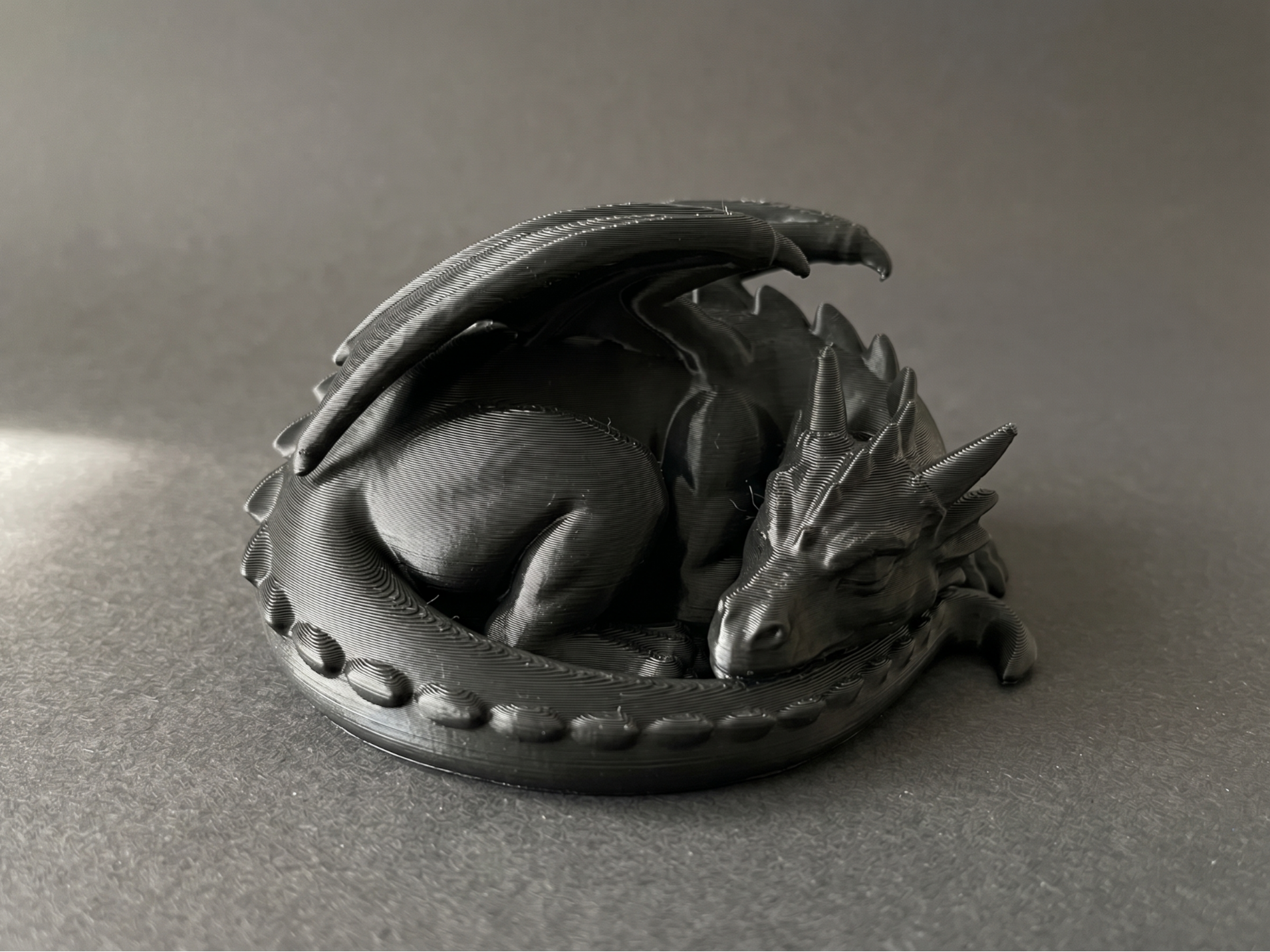 Sleeping Dragon - Curled Fantasy Creature