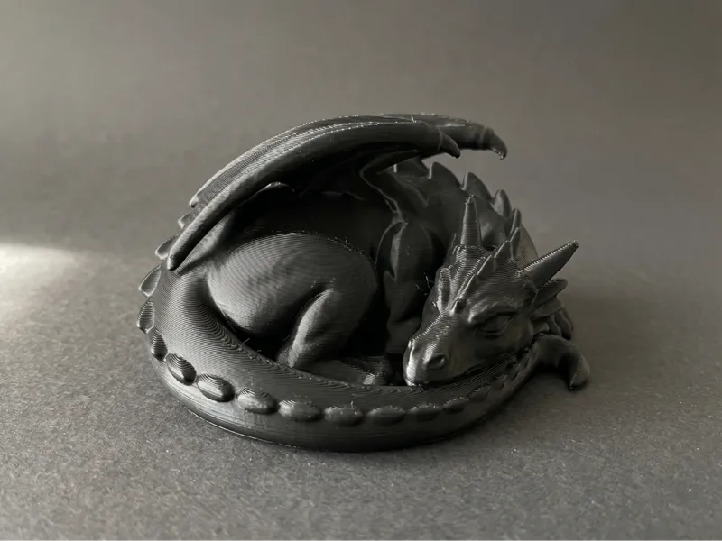 Sleeping Dragon - Curled Fantasy Creature