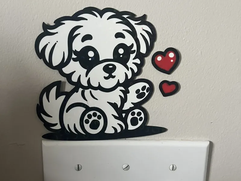 Maltipoo Valentine's Day Wall Art
