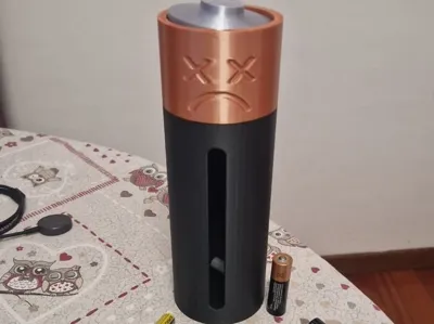Exhausted Battery Bin with revolving lid