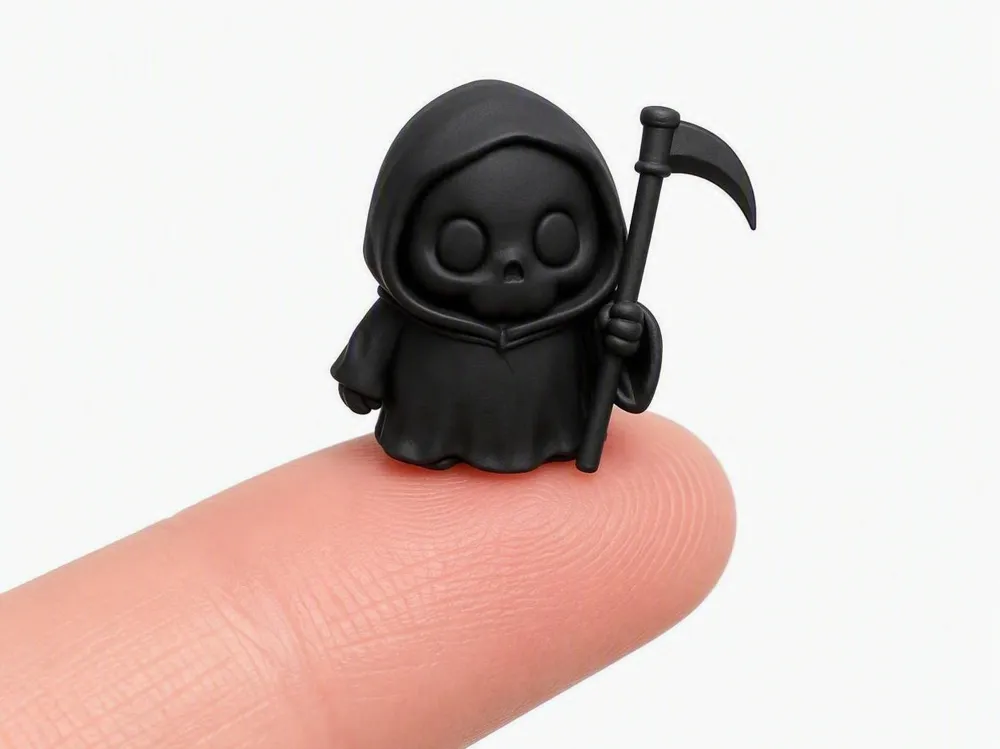 Figura decorativa: Chubby Halloween - 03 Grimble the Reaper. Referencia del modelo original.