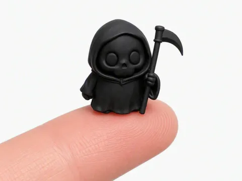 Figura decorativa: Chubby Halloween - 03 Grimble the Reaper — referencia de MakerWorld