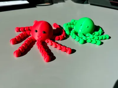 Cute flexi octopus, strong, no supports!