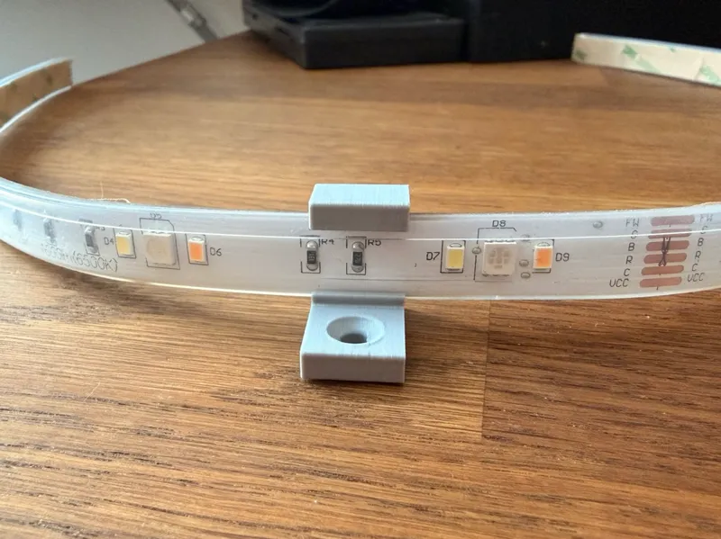 90° LED Strip Mounting Clips for Bed Frame