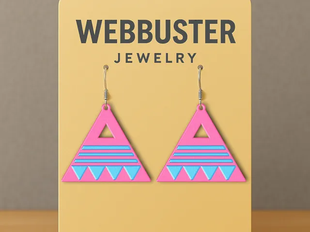 Pyramid of Signals Color Earrings