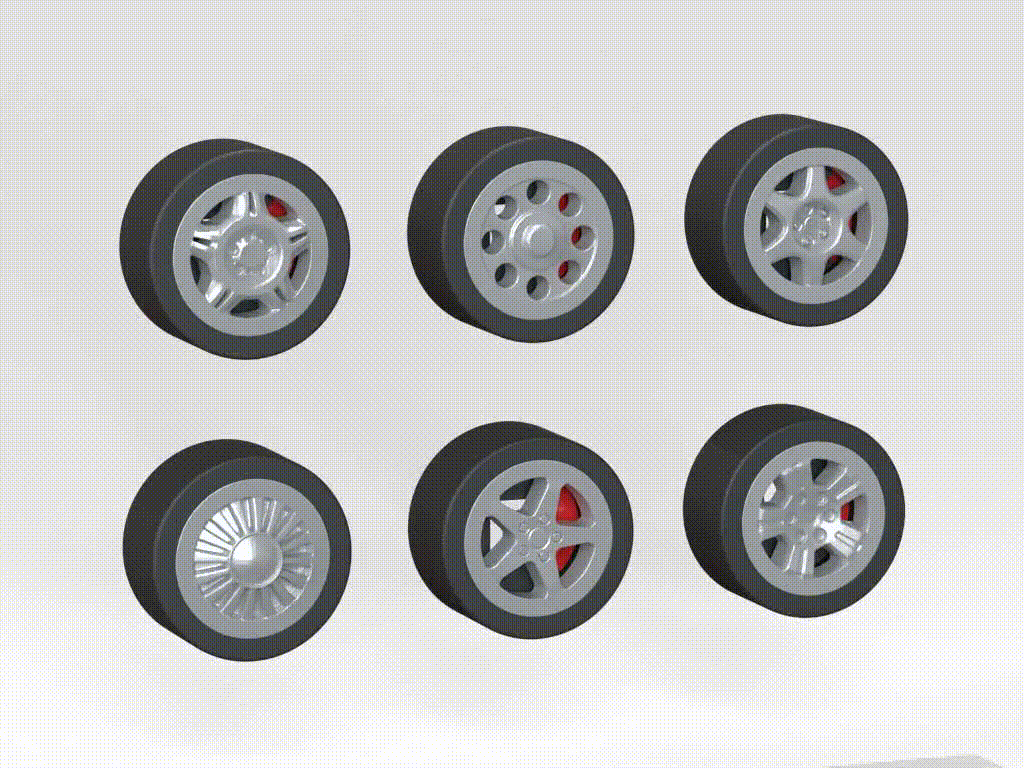 【Rims Kit】64比例汽车模型车轮 轮毂 集合01
