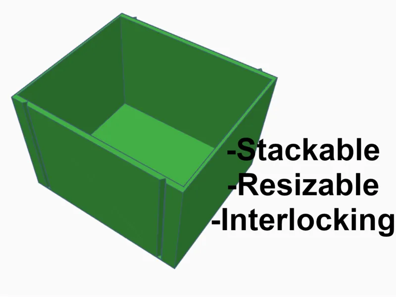 BIG stacking storage box 230 x 210 mm