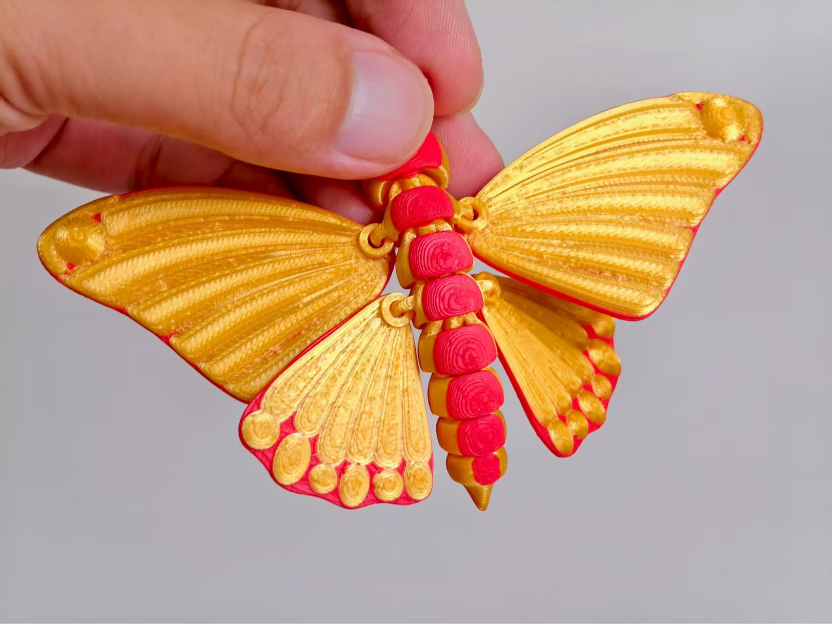 Miniatura 2 do modelo 3D 蝴蝶，无需支撑，儿童识物