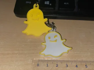 cute snapchat ghost keychain