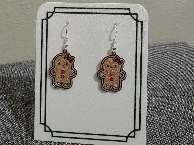 Gingerbread Boy and Girl Earrings