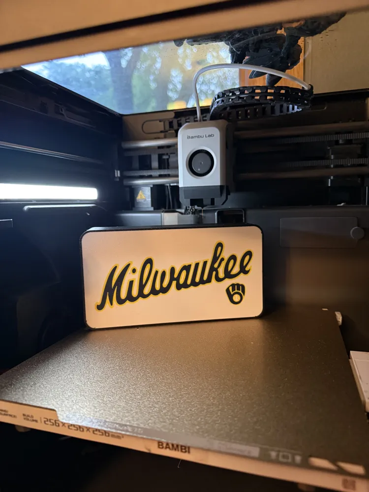 Milwaukee Brewers Name Lightbox by Lazers and Layers MakerWorld ...