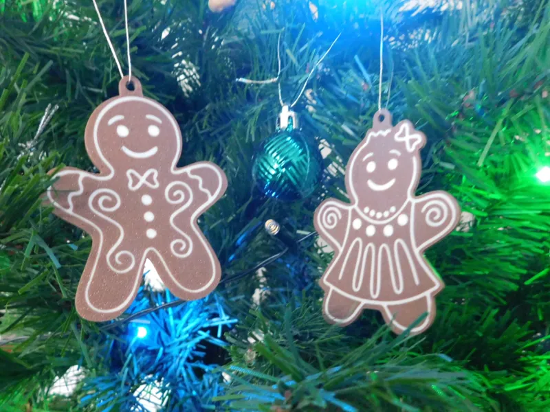 Christmas Ornament Gingerbread Cookie Girl and Boy