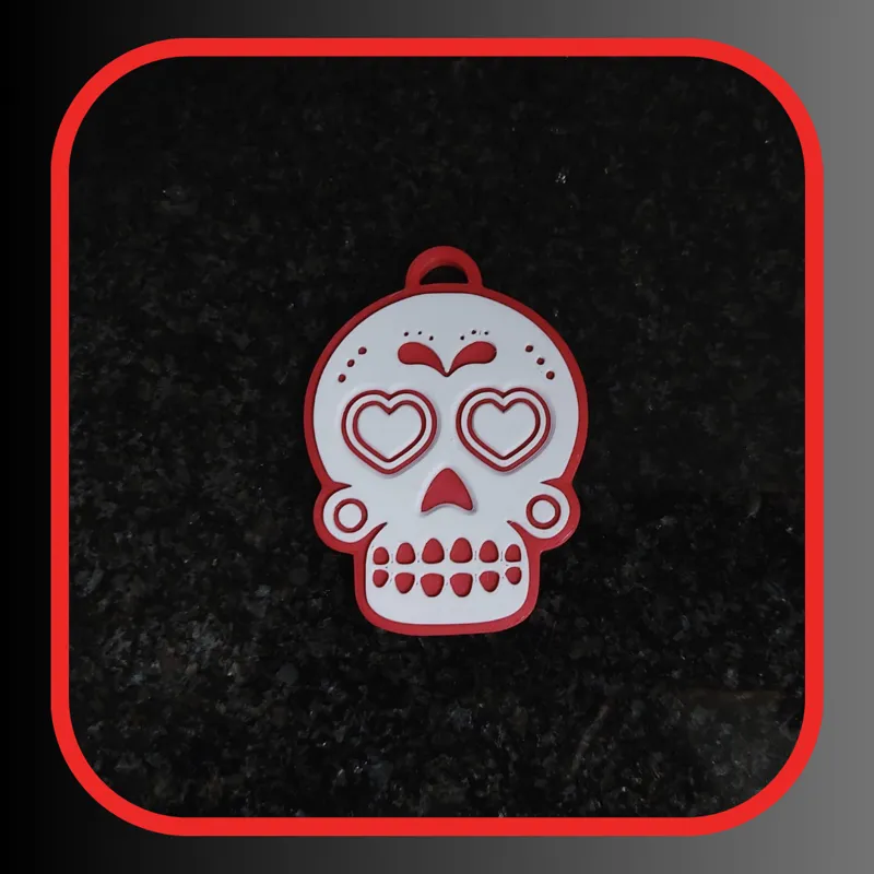 Sugar Skull of Love Keychain