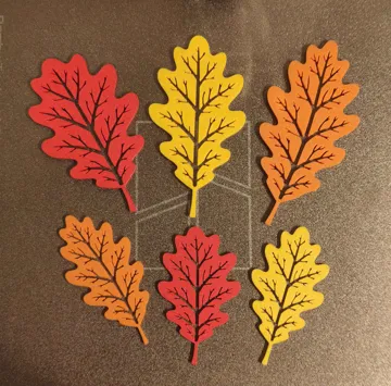 Modelo para impresión 3D: Autumn Oak Leaves – Fall Decoration — vista de referencia 3