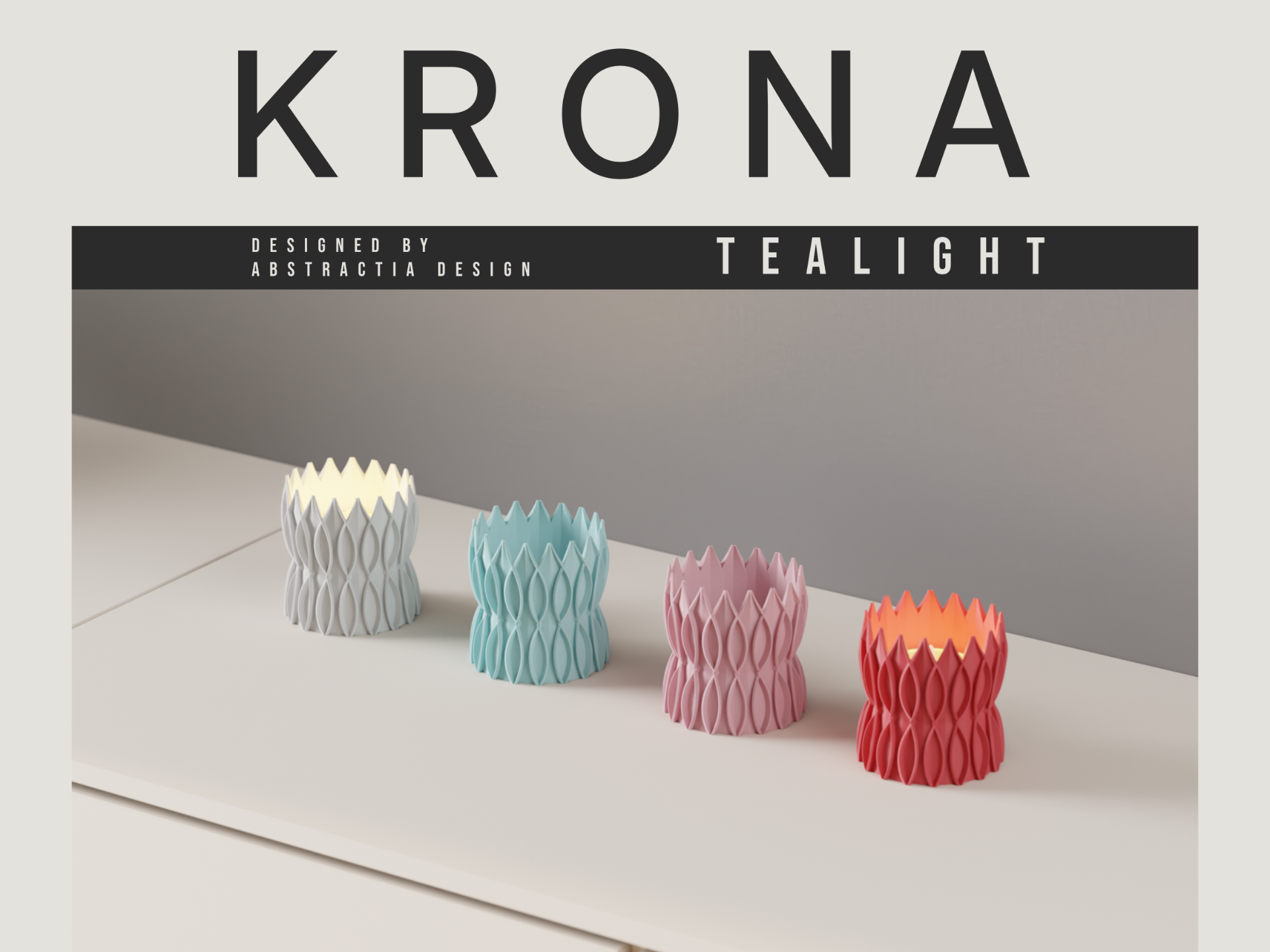 KRONA. Modern Minimalist Tealight
