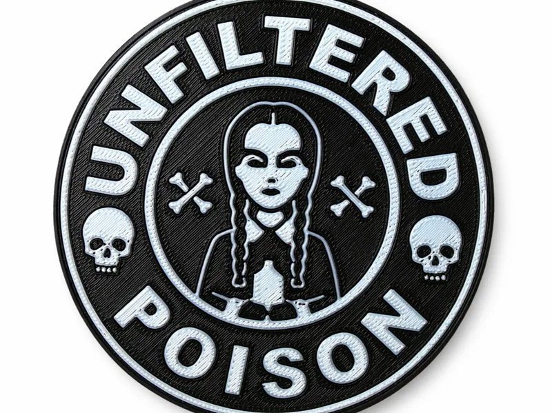Wednesday inspired coaster