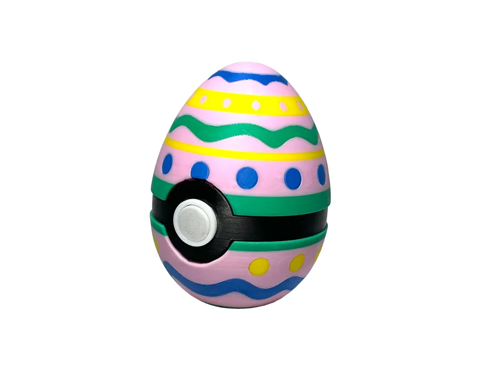 Poke Easter Ball with Easter Egg Pattern - MakerWorld 3D Model | 3Drop