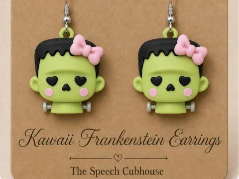 Pendientes: Kawaii Frankenstein Earrings — referencia de MakerWorld