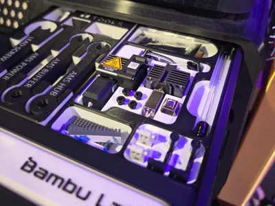 Gridfinity AMS Drawer – Dual Hotend Holder
