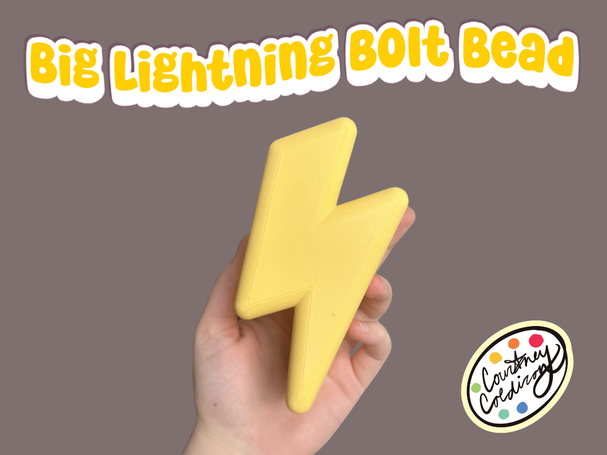 Big Lightning Bolt Bead