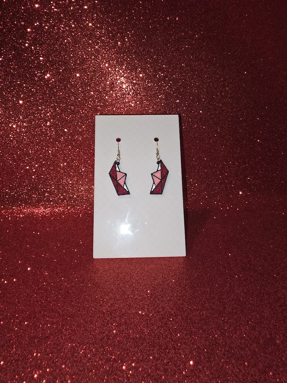 Origami boat earrings view 2
