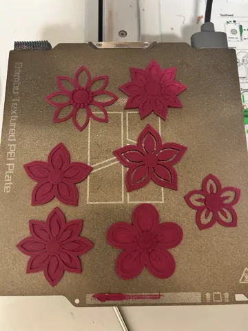 Modelo para impresión 3D: Blumen Set – 8 wunderschöne 3D-Druck Deko Blumen — vista de referencia 3
