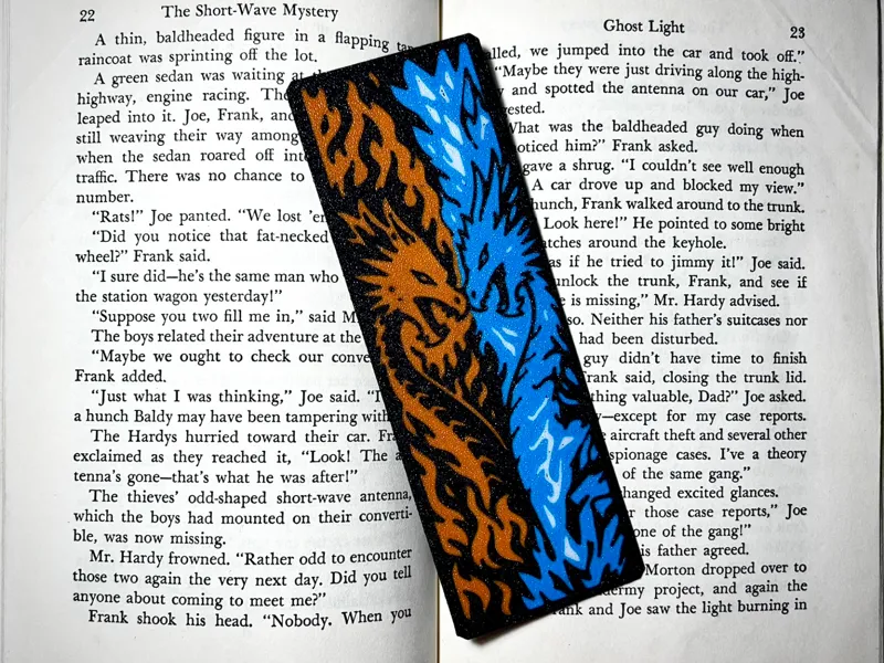 Fire and Ice Dragons Bookmark