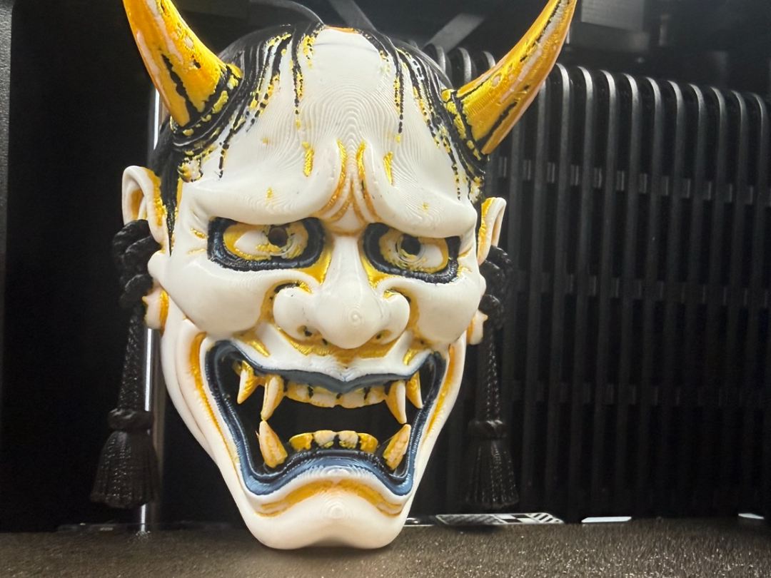 Hannya Mask Multicolor Print