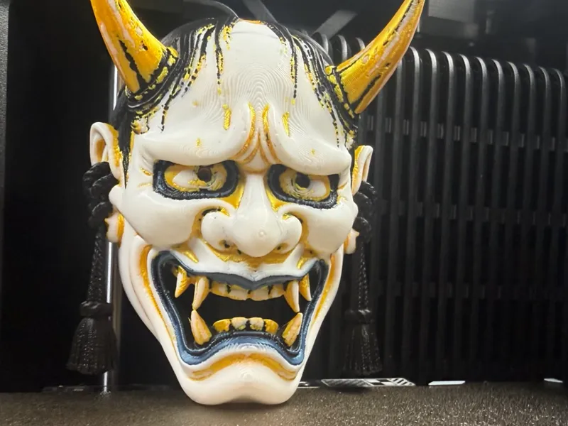 Hannya Mask Multicolor Print