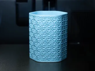 Geometric Pattern Decorative Pen/Tool Cup