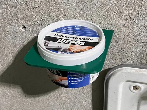 Hand-cleaning paste holder
